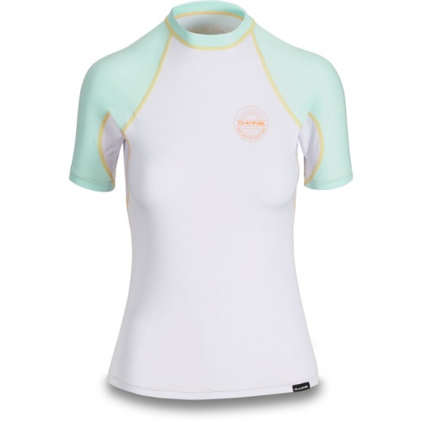 Dakine Flow Snug Fit S/S Pastel Current (dam) i gruppen Våtdräktsprodukter / Underställ och rashguards / Rashguard / Rashguard dam hos Surfspot Sweden AB (10002332-pc)