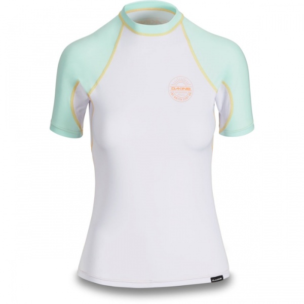 Dakine Flow Snug Fit S/S Pastel Current (dam) i gruppen Våtdräktsprodukter / Underställ och rashguards / Rashguards för solskydd  / Rashguard dam hos Surfspot Sweden AB (10002332-pc)