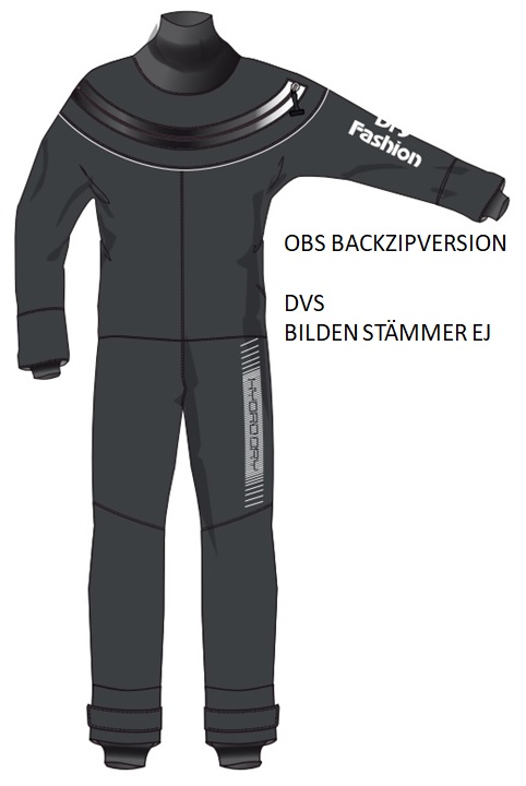 Dry Fashion Kite Performance Black/White BACKZIP i gruppen Torrdräkt hos Surfspot Sweden AB (18079B)