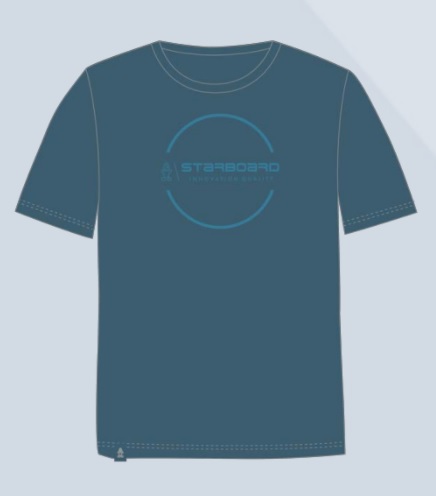 Starboard Mens Hoop Tee Teal i gruppen Övrigt / Kläder / Kläder Rea hos Surfspot Sweden AB (1900220040105M)