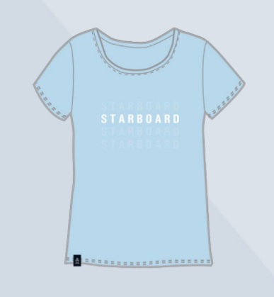Starboard Womens Tee - Baby Blue i gruppen Övrigt / Kläder / Påskpriser Kläder hos Surfspot Sweden AB (1900220040160M)