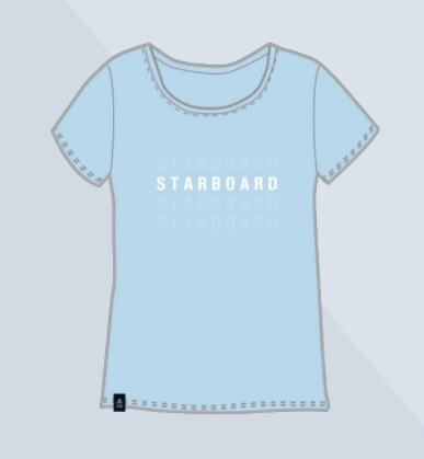Starboard Womens Tee - Baby Blue i gruppen Övrigt / Kläder / Kläder Rea hos Surfspot Sweden AB (1900220040160M)