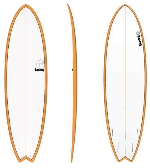 Surfbräda Torq Fish 6 6 orange rail i gruppen Vågsurf / Vågsurfbrädor / Fun/ Fish / Minimal / Hybrid hos Surfspot Sweden AB (23130)
