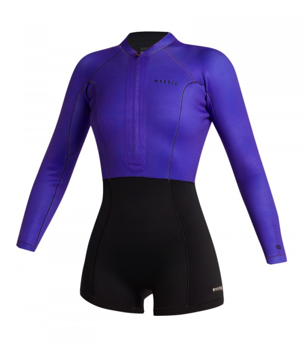 Mystic Lunar Longarm Shorty 2/2mm Bzip Women Black / Purple i gruppen Våtdräktsprodukter / Våtdräkter / Våtdräkt dam hos Surfspot Sweden AB (35000-240111-985)