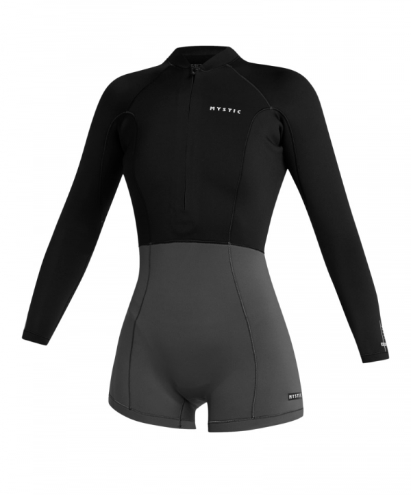 Mystic Lunar Longarm Shorty 2/2mm Fzip Women Black i gruppen Våtdräktsprodukter / Våtdräkter / Våtdräkt dam hos Surfspot Sweden AB (35000-240112-900)