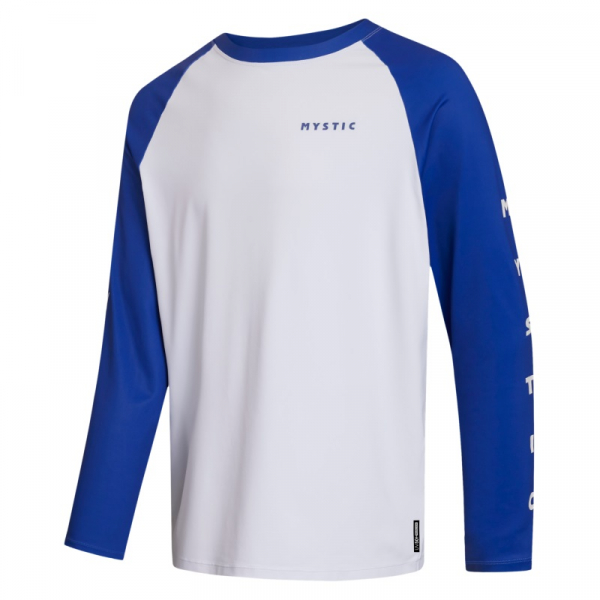 Mystic Bolt L/S Quickdry White / Blue i gruppen Våtdräktsprodukter / Underställ och rashguards / Rashguards för solskydd  / Rashguard herr hos Surfspot Sweden AB (35001-240157-135)