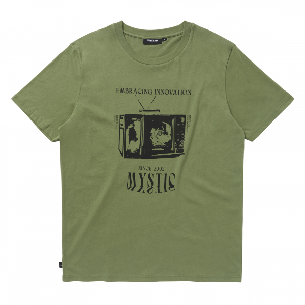 Mystic Broadcast Tee Dark Olive i gruppen Övrigt / Kläder / Kläder Rea hos Surfspot Sweden AB (35105-230155-643)