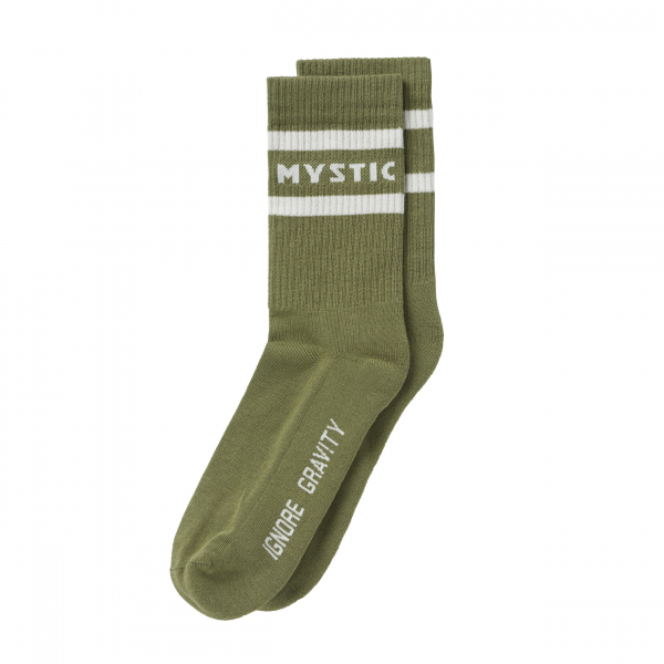 Mystic Brand Season Socks Dark Olive i gruppen Övrigt / Kläder / Flip flops och accessoarer hos Surfspot Sweden AB (35108-230253-643)