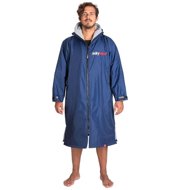 Dryrobe Advance long sleeve navy/grey i gruppen Våtdräktsprodukter / Våtdräktstillbehör / Poncho och handdukar hos Surfspot Sweden AB (MLSDANG)