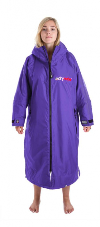 Dryrobe Advance long sleeve purple/grey i gruppen Våtdräktsprodukter / Våtdräktstillbehör / Poncho och handdukar hos Surfspot Sweden AB (MLSDAPG)