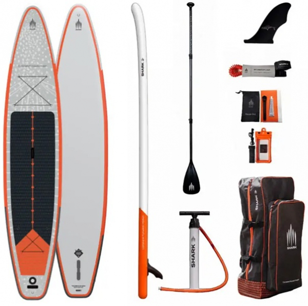 Shark SUP Adventure 12 6 x 32 (uppblåsbar) i gruppen SUP / SUP brädor / Race/Touring (Uppblåsbara) hos Surfspot Sweden AB (STWS381-1-22)