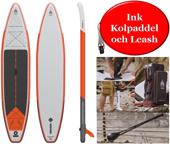 Shark SUP Adventure 12 6 x 32 (uppblåsbar) i gruppen SUP / SUP brädor hos Surfspot Sweden AB (STWS3811)