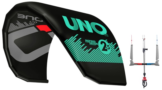 Ozone UNO V2 complete with Bar V5 i gruppen Kite / Kitedrakar / Kitepaket hos Surfspot Sweden AB (UNOV2C)