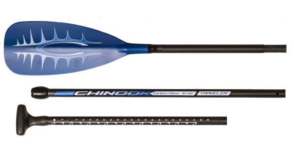 Chinook Blue Carbon/Hybrid paddel justerbar 178-219cm 3-delad i gruppen SUP / SUP paddlar hos Surfspot Sweden AB (chinblue)