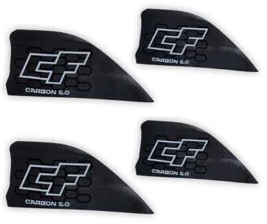 Crazyfly Carbon Fins 5 cm set (4 pcs), med skruv i gruppen Kite / Reservdelar kiteutrustning / Kitefenor hos Surfspot Sweden AB (crazfin5cm)