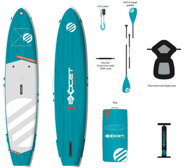 Exocet Discovery 11 6 package i gruppen SUP / SUP brädor / Allround SUP (Uppblåsbara) hos Surfspot Sweden AB (exodisc116)