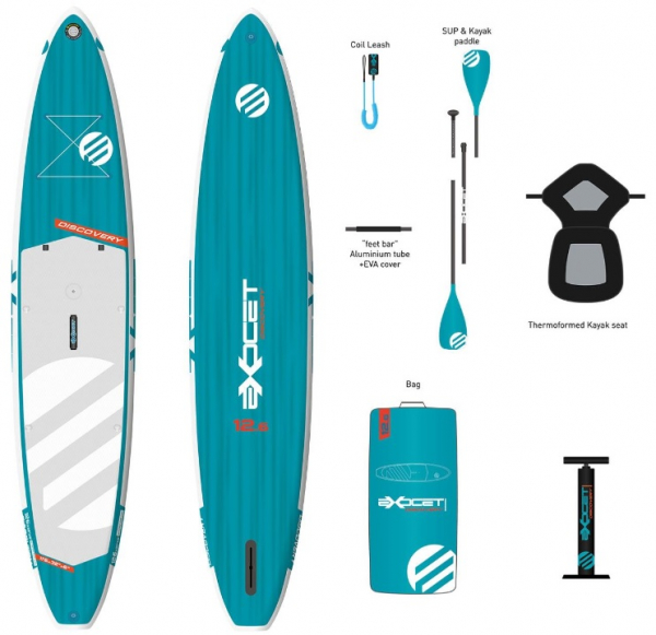 Exocet Discovery 12 6 package (Utan paddel) i gruppen SUP / SUP brädor / Allround SUP (Uppblåsbara) hos Surfspot Sweden AB (exodisc126)