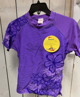 Dakien Rashguard Woman Lila med blommor Kortärm Medium (Restparti)