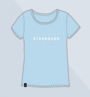 Starboard Womens Tee - Baby Blue