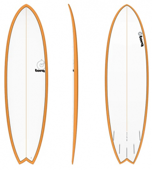 Surfbräda Torq Fish 6 6 orange rail