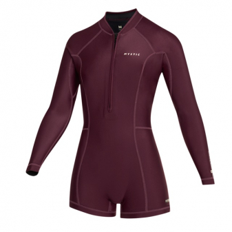 Mystic Lunar Longarm Shorty 2/2mm Fzip Women Oxblood Red