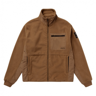 Mystic DTS Fleece Zip Thru Sweat Slate Brown