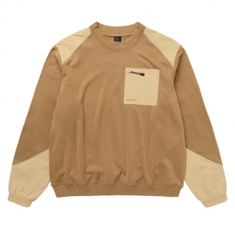 Mystic Conflux Crew Sweat Slate Brown