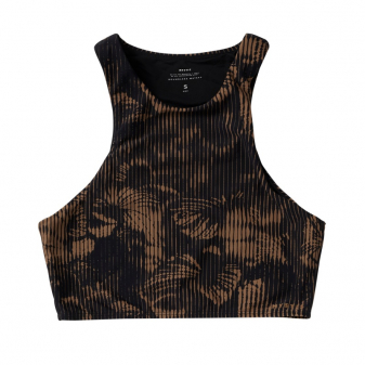 Mystic Flashback Athletic Bikini Top Slate Brown
