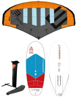 Wingfoil, paket med Ensisvinge, Starboard hård bräda och Starboard foil