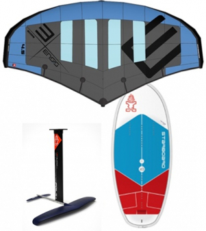 Wingfoil, paket med Starboard hård bräda och Glider 1400 foil