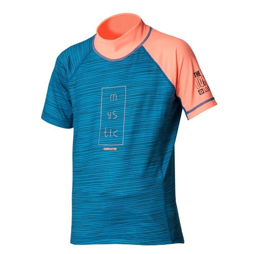 Mystic Rash Vest Kids Kortärm Coral i gruppen Våtdräktsprodukter / Underställ och rashguards / Rashguards för solskydd  / Rashguard barn hos Surfspot Sweden AB (mysrashkidsssc)