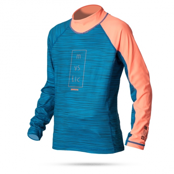 Mystic Rash Vest Kids Långärm Coral i gruppen Våtdräktsprodukter / Underställ och rashguards / Rashguards för solskydd  / Rashguard barn hos Surfspot Sweden AB (mysrashvkc)