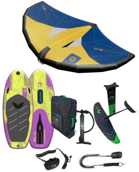 Wingfoil, paket med Reptile bräda och Aviatorvinge i gruppen Foil / Wingfoil / Kompletta paket Wingfoil hos Surfspot Sweden AB (reppack)