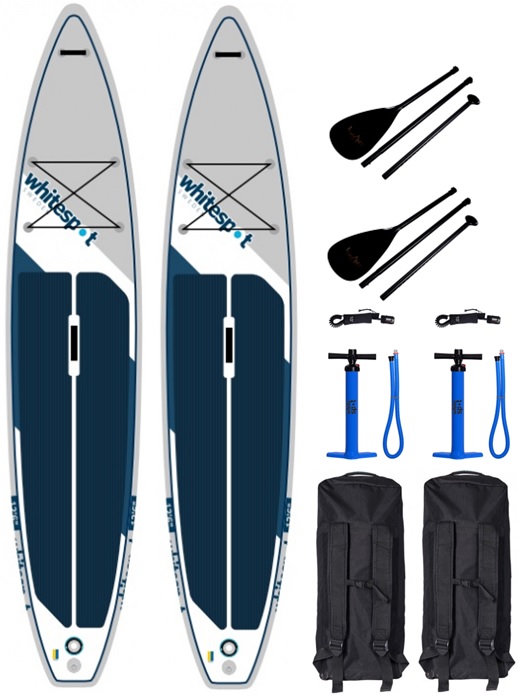 Whitespot Familjepaket 2x SUP 12 6 x 30 (uppblåsbar) i gruppen SUP / SUP bräda / Race/Touring (Uppblåsbara)  hos Surfspot Sweden AB (whiteset126)