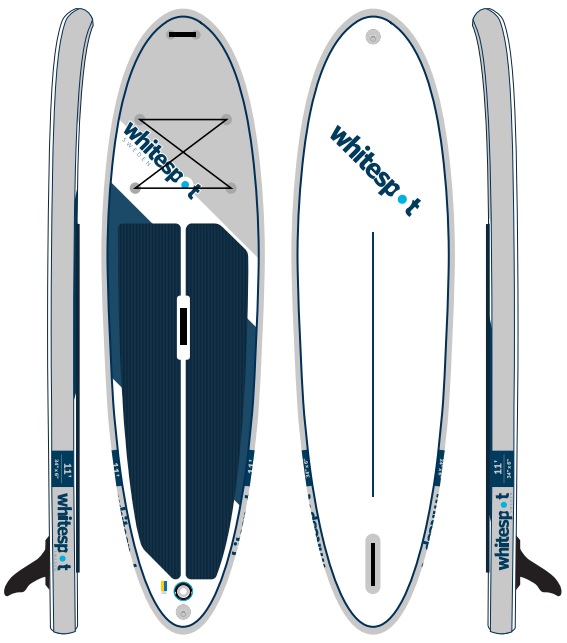 Whitespot SUP 11 x 34 (uppblåsbar) i gruppen SUP / SUP bräda hos Surfspot Sweden AB (ws11v2)