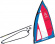 Starboard Windsurfer Rig Set 5,7 Blue/Red