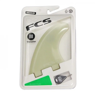 FCS M7 (Large) Natural Glass Flex Tri Fin Set