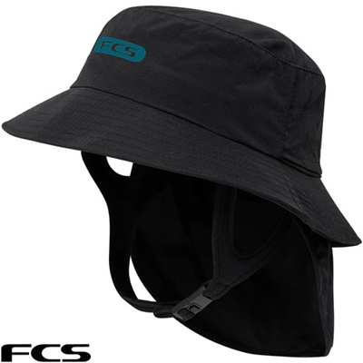 FCS Essential Surf Bucket Hat Black/Teal