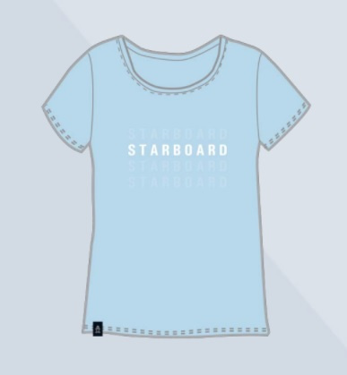 Starboard Womens Tee - Baby Blue