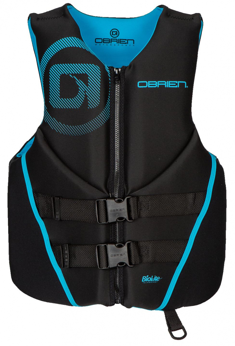 Obrien Mens Traditional Life Jacket Cyan