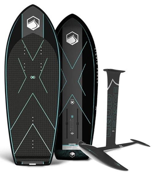 Liquid Force X 4 board with Stratus 950 Fuse Lock