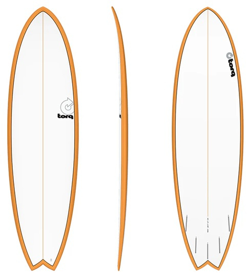 Surfbräda Torq Fish 6 6 orange rail