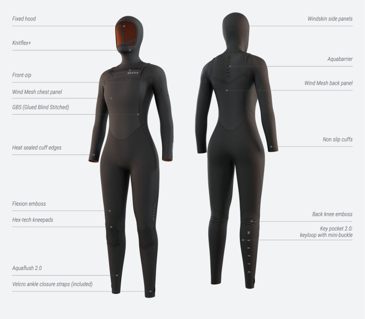 Mystic Gem Hooded Fullsuit 6/4/3mm DFzip Women