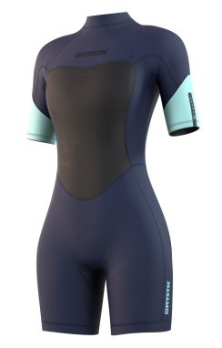 Mystic Brand Shorty 3/2mm Bzip Flatlock Women Nattblå