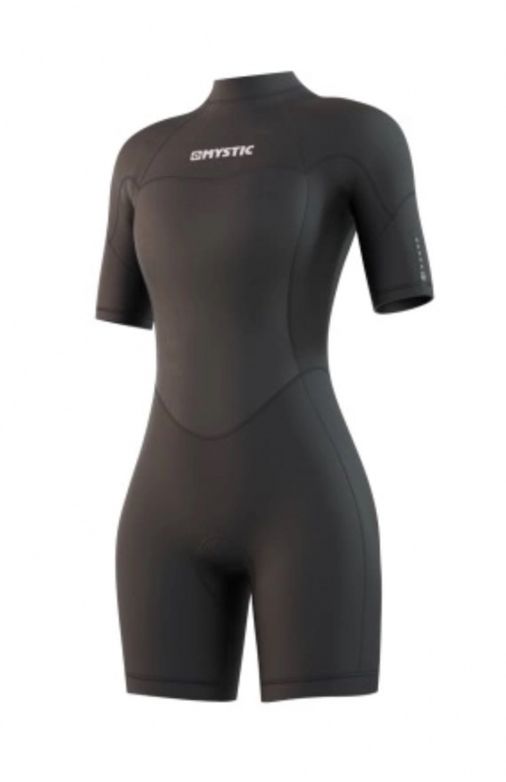 Mystic Brand Shorty 3/2mm Bzip Flatlock Women Black 2025