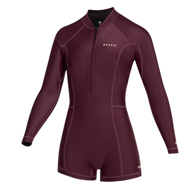 Mystic Lunar Longarm Shorty 2/2mm Fzip Women Oxblood Red