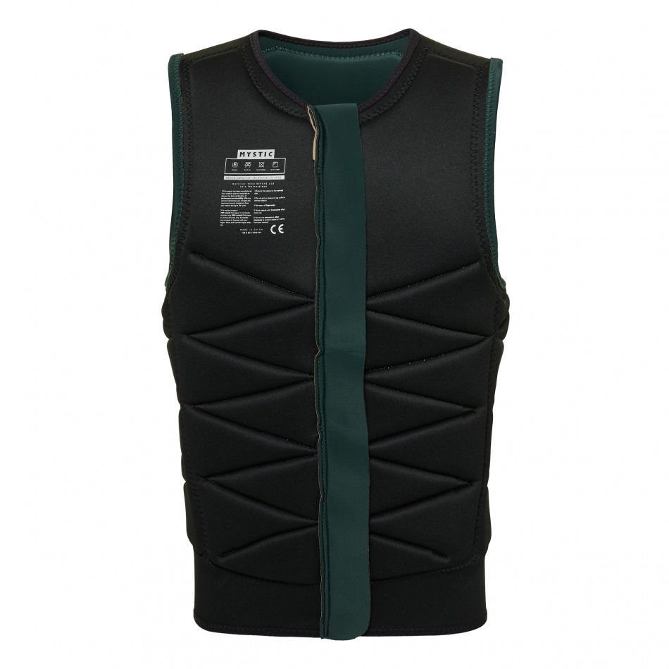 Mystic Outlaw Impact Vest Fzip Wake Dark Leaf