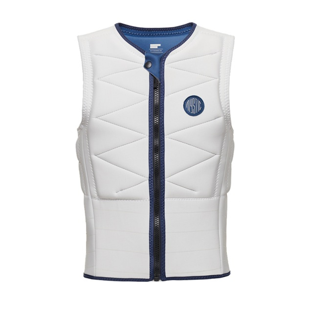 Mystic Outlaw Impact Vest Fzip White Large