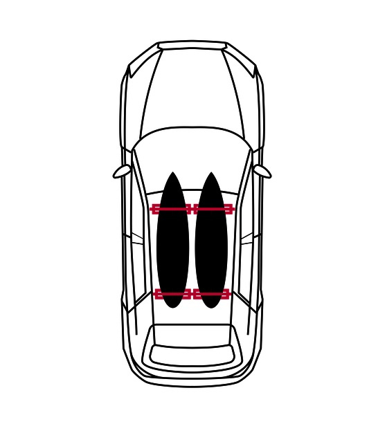 Mystic Roofrack System Double Black