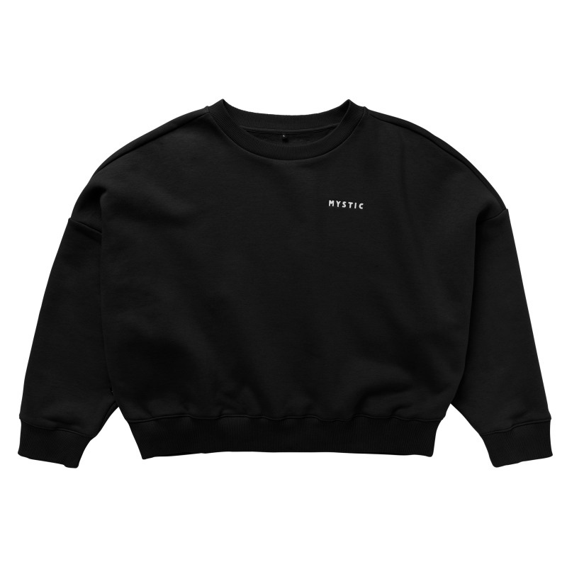 Mystic Dropped Shoulder Crew Sweat Black